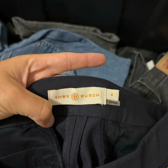 Tory burch blue straight leg trousers 4 - Picture 3 of 5